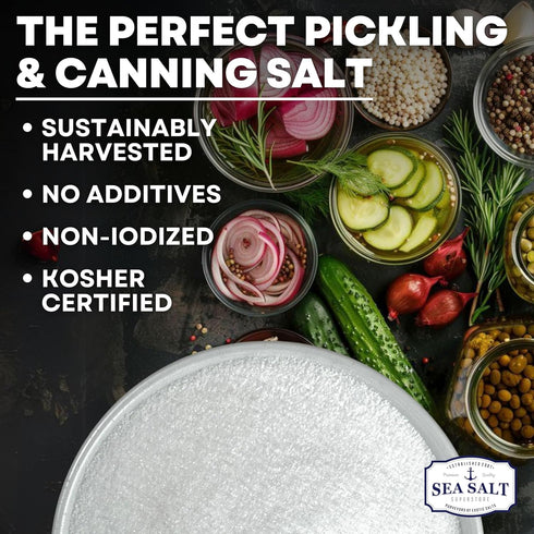 10 lb (2X5 lb) Pickling & Canning Pickling & Curing Salt for Natural Preserving, Fine Kosher Salt for Brining, Bag Non