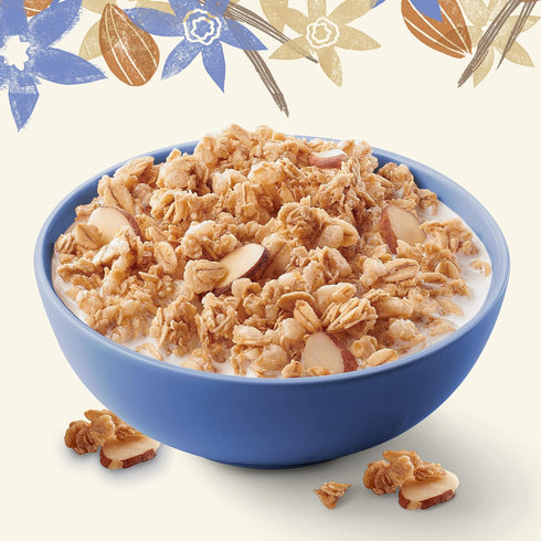 11 oz (Pack 4) Cascadian Farm Organic Granola, French Vanilla Almond Cereal, Resealable Pouch