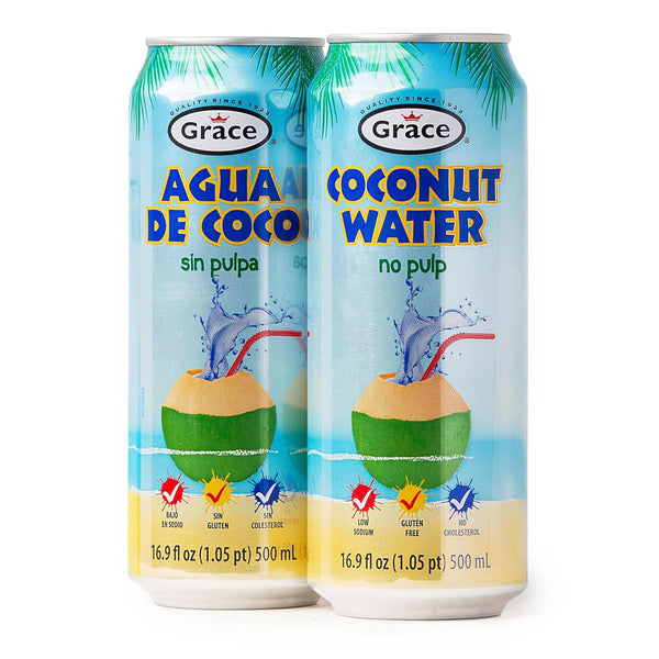 Grace Coconut Water No Pulp 500ml - 2 Pack - Natural Coconut