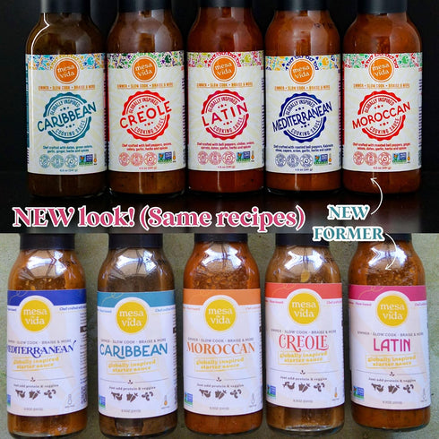2 pack) Globally Inspired Starter Sauce | Cooking Sauce | Plant-Based Oil Free Healthy Pantry Staples (Caribbean Flavor