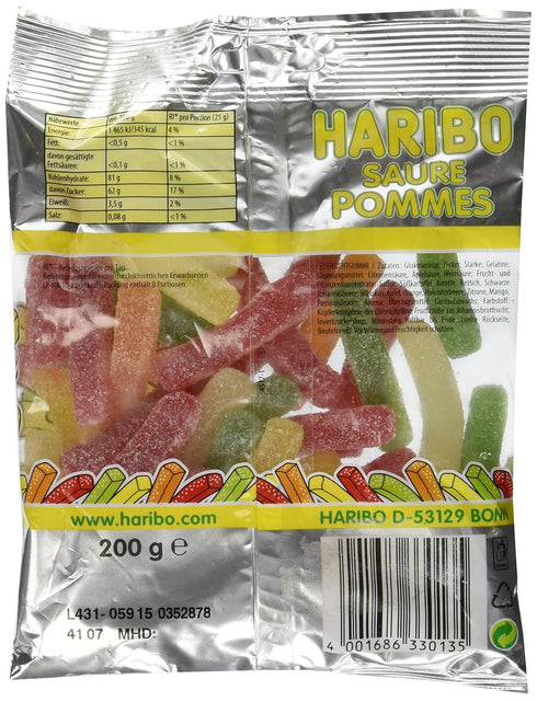 Haribo Saure Pommes Gummi Candy, 200 g