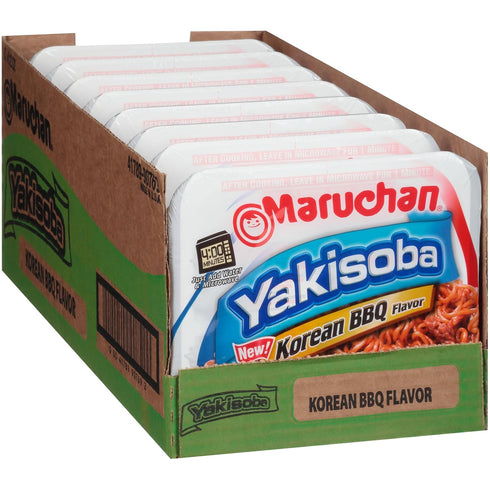 Maruchan Yakisoba, Korean BBQ Flavor Stir-Fried Japanese Instant Ramen Noodles, High Protein