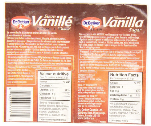 Dr. Oetker Vanilla Sugar - Natural - 6 × 8 g