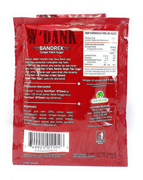 Nutrisari 10 W'dank Bandrek - Ginger Palm Sugar, sachets