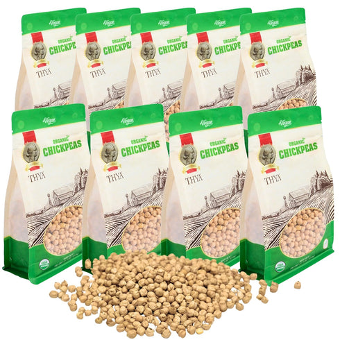 THYA Organic Chickpeas | Organic Garbanzo Beans, 9 LB (9 x 1