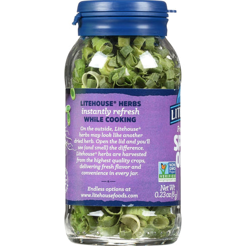 Litehouse Freeze Dried Spring Onion - Substitute for Fresh Spring Onion, Jar Equal to 1 Spring Onion Fresh Bunch, Organic, Spring Onion Seasoning, Non-GMO, Gluten-Free - 0.23 Ounce 3-Pack