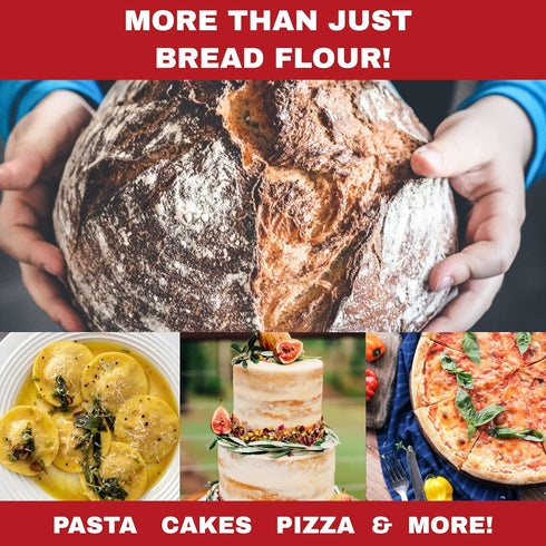 0 2 lb (Pack 3) Manny's Choice Natural All Purpose Unbleached Italian Artisan Wheat Flour Type for Baking of | Bread