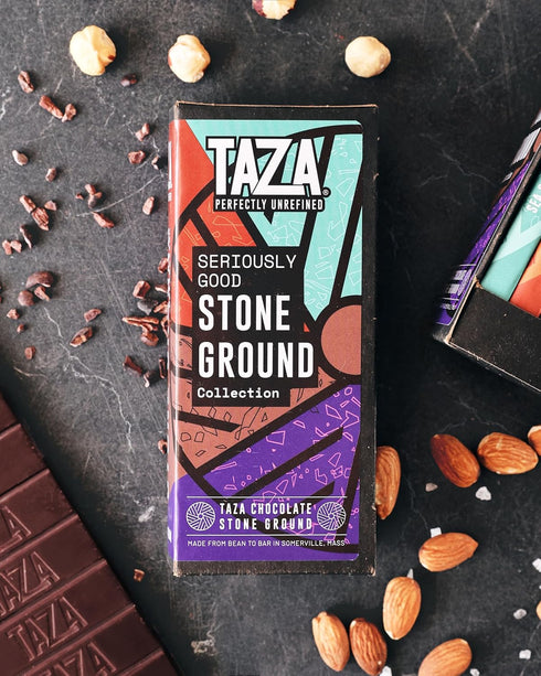 Pack 2.5 oz (4 count), Taza Chocolate Organic Seriously Good Dark Chocolate Bar Variety Bundle, Vegan