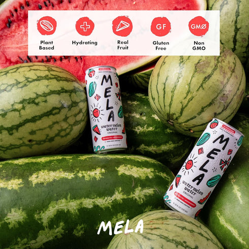 16.9 oz (Pack 12) Mela Water Watermelon Juice Drink, Electrolytes & Antioxidants, Refreshing Hydration, Coconut Water