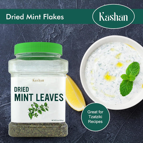 Kashan Mint Flakes, Aromatic Seasoning for Food Flavoring, Salad, Soups, Meat & Herbal