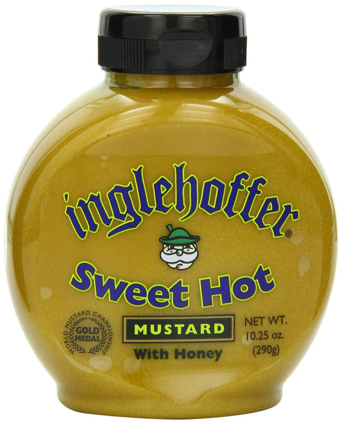 Inglehoffer Sweet Hot Mustard, 10.25 Ounce Squeeze Bottle (Pack of 6)