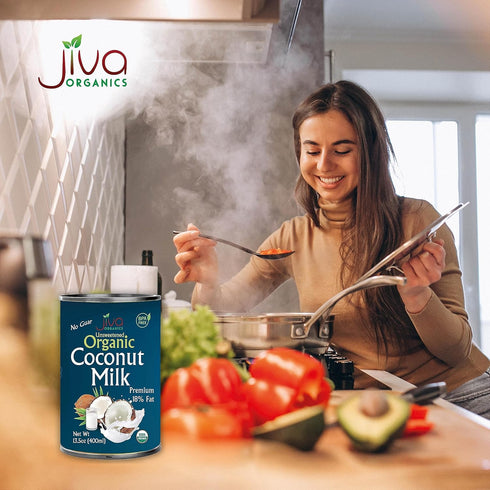 13.5 (Pack 12) 18% Organic Coconut Milk Ounce of - Unsweetened, Premium FULL Fat, Vegan, Paleo, No Guar Gum, BPA Free