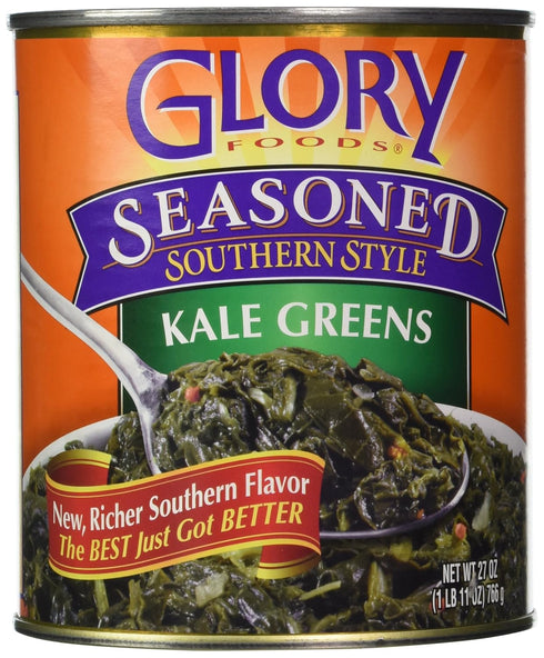 Glory Foods , Seasoned, Kale Greens, 27oz Can (Pack of 4)