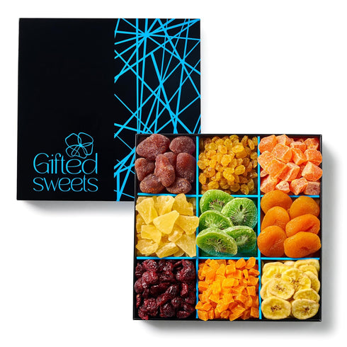 9 Dried Fruit Platter - Variety Fruit - Dried Fruit Gift Tray - Healthy Fruit Gift Basket - Gourmet HolidayGift Box