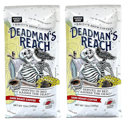 Raven's Brew Coffee High Caffeine Coffee Dark Roast Whole Bean Deadman's Reach