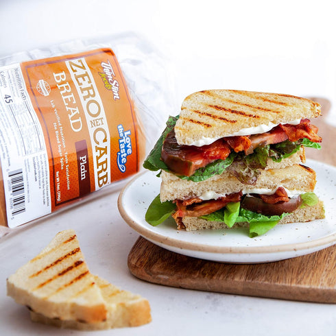 (Pack 2) ThinSlim Foods Zero Net Carb Keto Bread | Low Carb Bread | Protein Bread | Plain