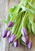 Blooms2Door 10 PRIME NEXT DAY DELIVERY - Bouquet of Farm-Fresh Purple Tulips with Vase.Gift for Birthday, Sympathy