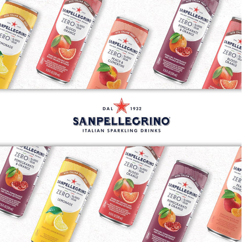 Sanpellegrino 24 Pack 11.15 Oz Zero Grams Added Sugar Italian Sparkling Drinks Lemonade, Sparkling Lemon Beverage
