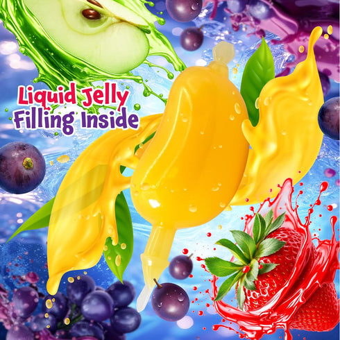 40 Count Fruit Squeezable Jellies - Jar - Tik Tok Candy - Fun Jelly Treat in Assorted Fruit Flavors - Mango