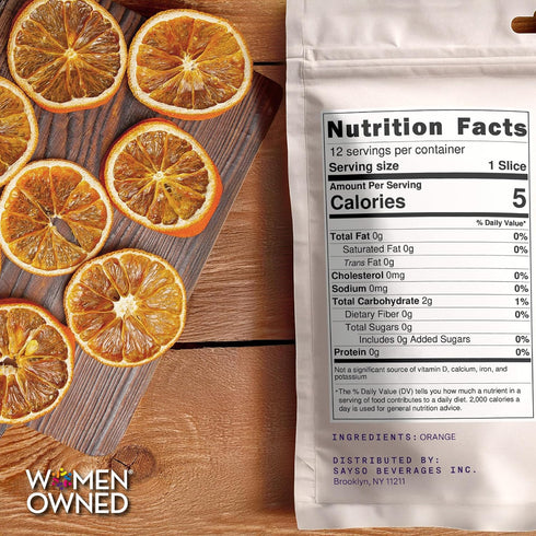 12 SAYSO Dehydrated Oranges | Dried Fruit Slices for Cocktail or Mocktail Garnish for Drinks | Premium Quality Citrus |