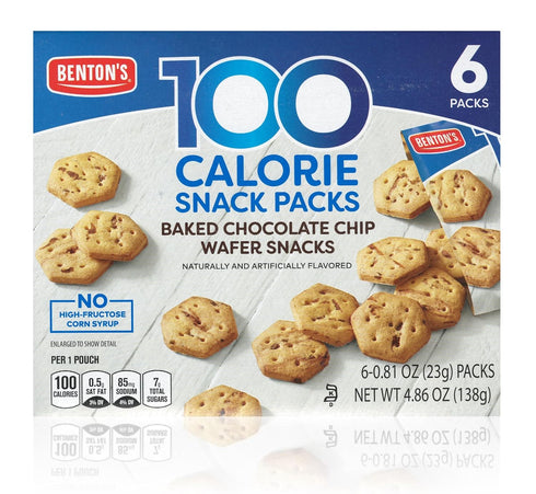 Benton's Bentons 100 Calorie Baked Wafer Snack Packs (1 Box, Chocolate Chip)