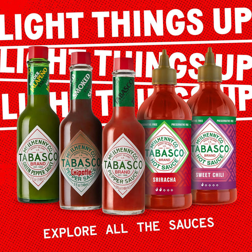 Pack, Set 37 Oz (Pack 5) TABASCO Brand Hot Sauce Variety Gift Includes Five Tabasco Hot Sauce Glass & Squeeze Bottles