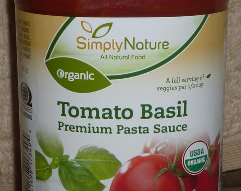 Simply Nature (2 Pack) ORGANIC Tomato Basil Premium Pasta Sauce