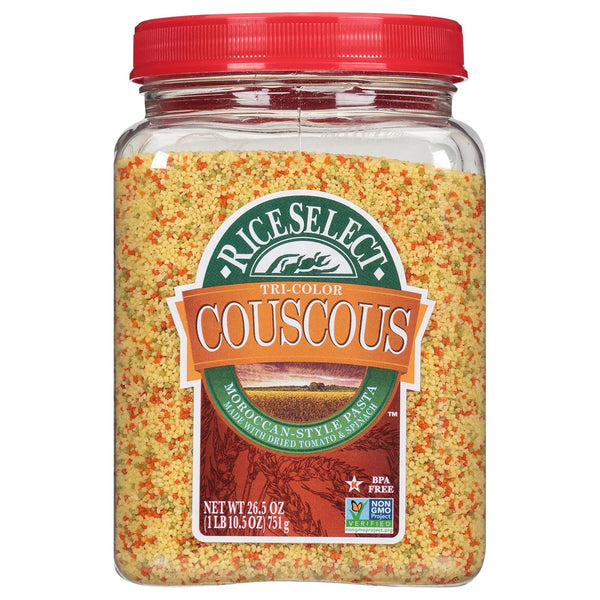 RiceSelect Tri-Color Couscous, Moroccan-Style Couscous Pasta, Non-GMO and Certified Kosher by Star