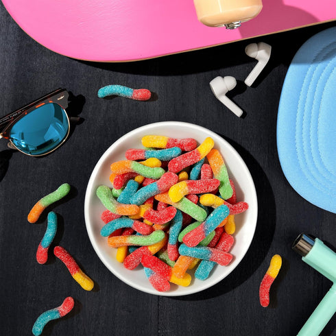 Gummy 5 Trolli Sour Brite Crawlers Candy, Worms Sour Candy, Pound Bulk Bag