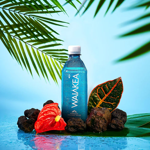 Waiakea Hawaiian Volcanic Water, Naturally Alkaline, 24 Pack, 16.9 Fl Oz/500mL