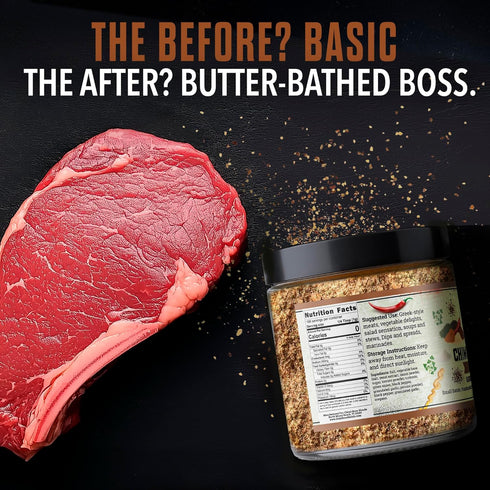 7oz Chimi Boss Blends Cowboy Butter Seasoning, Garlic Herb Butter Dry Rub for Grilling, Smoking & BBQ Gourmet