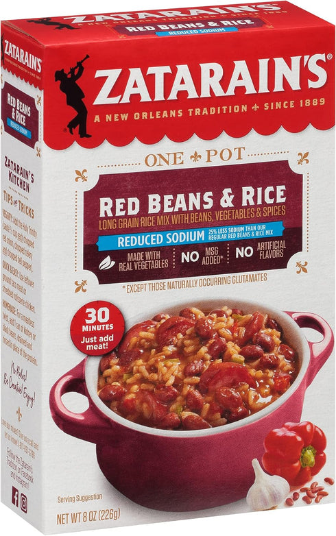 8 oz Zatarain's Reduced Sodium Red Beans & Rice Mix