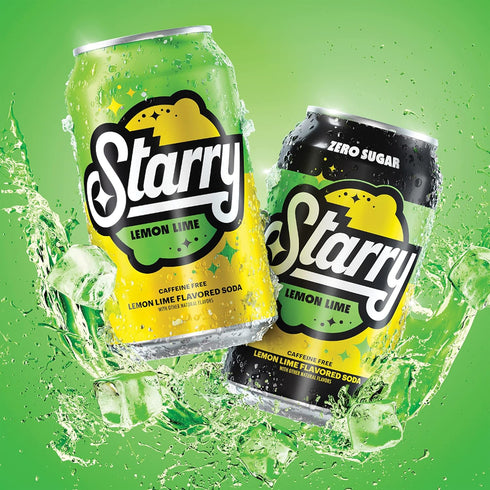12 Oz (Pack 12) Starry Lemon Lime Soda Pop, Fl Cans