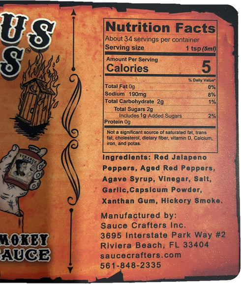 Yeranus Berns Sweet and Smokey Jalapeno Hot Sauce (Hot)