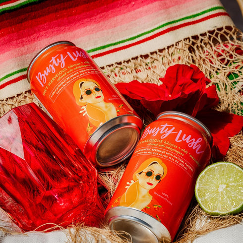 12 oz (8-Pack) Busty Lush Craft Mocktails Non-Alcoholic Sparkling Drinks, Zero Proof Drinks, Mezcalita, Alcohol