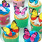 Butterfly Cake Toppers 40Pcs Set, GUCUJI Chocolate Mousse Cupcake Decoration (4 Patterns X 10)