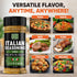 4.7oz Italian Seasoning Blend Garlic Powder Mix - Gluten Free & Low Sodium Pizza Seasonings for Bruschetta & Spaghetti.