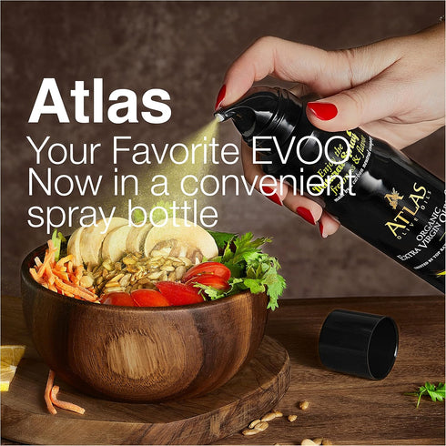 Organic Extra Virgin Olive Oil Spray, Cold Pressed EVOO Cooking Spray, Polyphenol Rich, 5.4 fl oz Bottle
