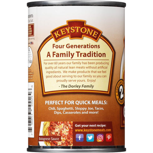14 Pack 1 Keystone All Natural Ground Beef Ounce Long Term Emergency Survival Food Canned Meat | Fully Cooked Ready