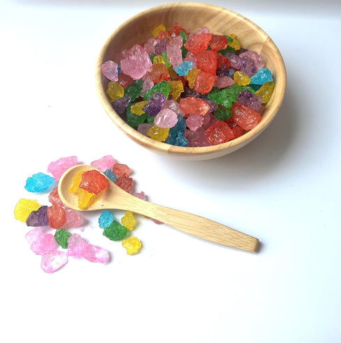 SweetGlob Old Fashioned Large Rock Sugar Candy Gems, Lump Sugar Rock Crystals (Assorted