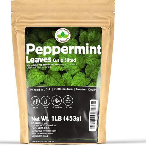 Peppermint Tea 1LB (16Oz), Cut & Sifted | STRONG & FRESH |