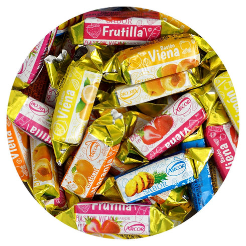 Vienna Filled Candy, 1 Pound Candy (Approx. 75 pcs.), Fruit Filled Hard