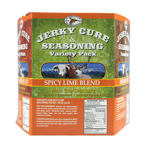 PACK #3 5 Hi Mountain Jerky Seasoning and Cure Kit | VARIETY | Delicious Flavors: Original, Hunters Blend, Bourbon BBQ