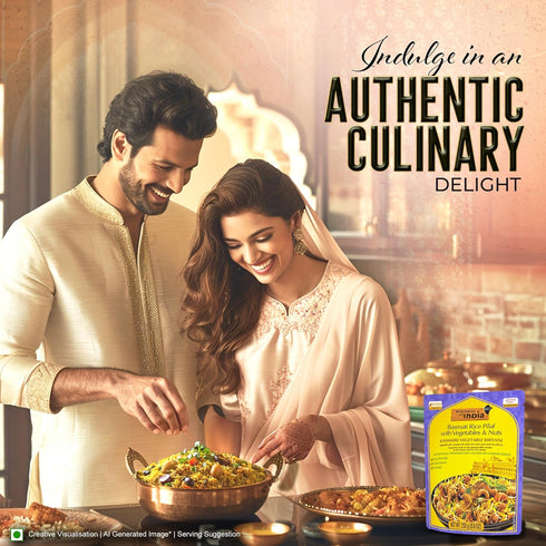 8.8 (Pack 6), Kitchens of India Kashmiri Vegetable Biryani, Basmati Rice Pilaf with Vegetables & Nuts, Ounces