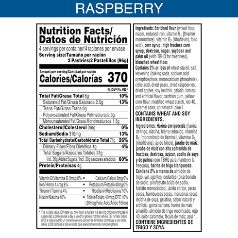 Pack, (8 Pop-Tarts Toaster Pastries, Breakfast Foods, Kids Snacks, Value Frosted Raspberry Pop-Tarts)