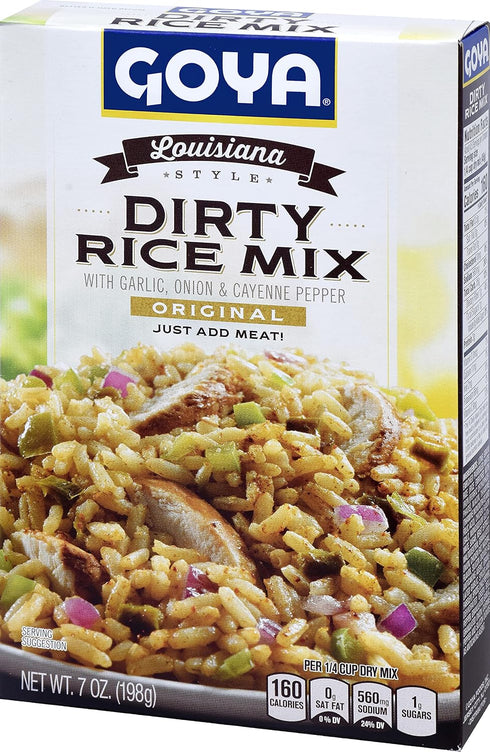 7 (Pack 12) Goya Foods Louisiana Style Dirty Rice Mix, Ounce
