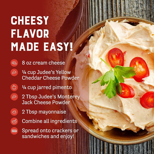 11.25 oz Judee's Gluten Free Yellow Cheddar Cheese Powder - Sauces & Soups with Cheddar Powder Seasoning - Pasta