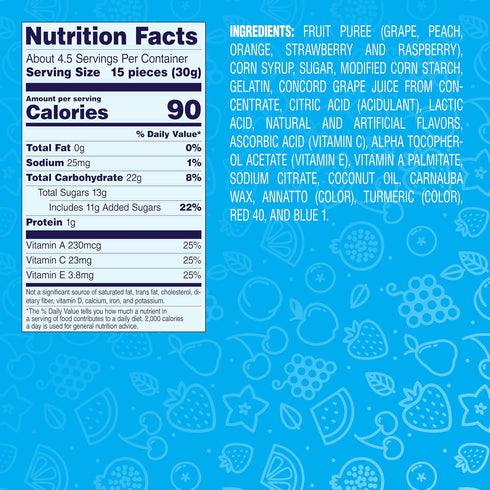 5 oz (Pack 12) Welch's Fruit Snacks, Mixed Fruit, Perfect for School Lunches, Sharing Size Bags