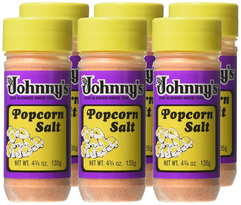 4.75 Oz, (Pack 6) Johnny's Popcorn Salt