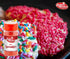 Bakers Choice Red Sprinkles for Baking, Jimmies Sprinkles for Ice Cream Toppings, Dairy Free, Kosher 2.8 oz